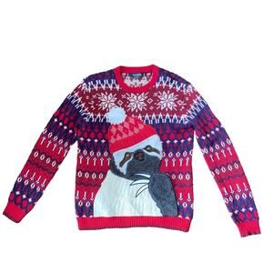 33 Degrees Chunky Sloth Christmas Sweater Snowflake Print Large Size Small